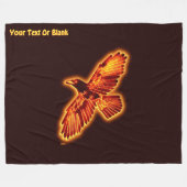 火の嵐 フリースブランケット (正面(横))