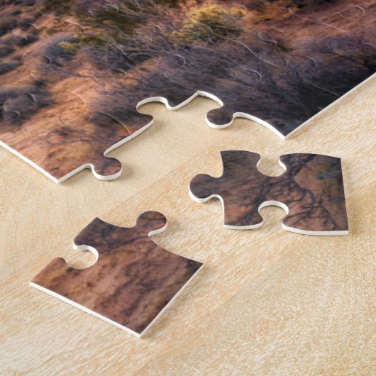 火の州立公園|ネバダ、米国の谷の日没 ジグソーパズル (側面)