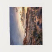 火の州立公園|ネバダ、米国の谷の日没 タペストリー (正面)