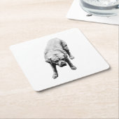 火の強さ スクエアペーパーコースター (アングル)