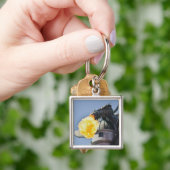 火の息を吐く竜の像 キーホルダー (手)