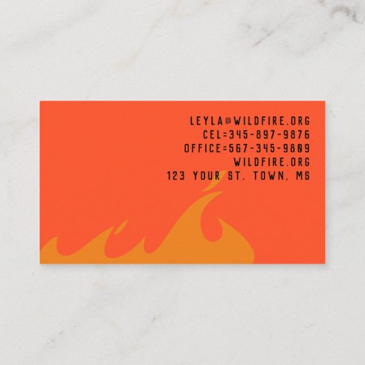 火の拡散 名刺 (裏面)