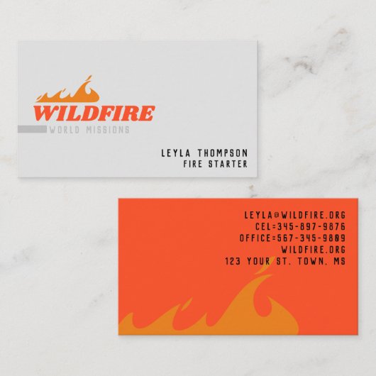 火の拡散 名刺 (正面/裏面)