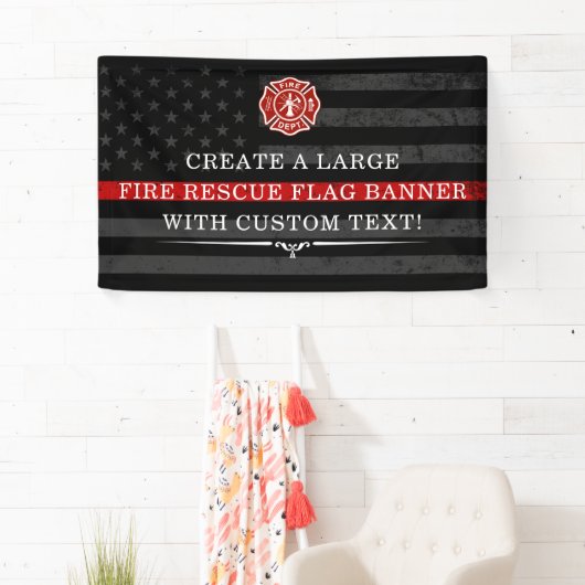 火の救助のテーマの米国旗の暗闇の背景幕 横断幕 (インサイチュ)