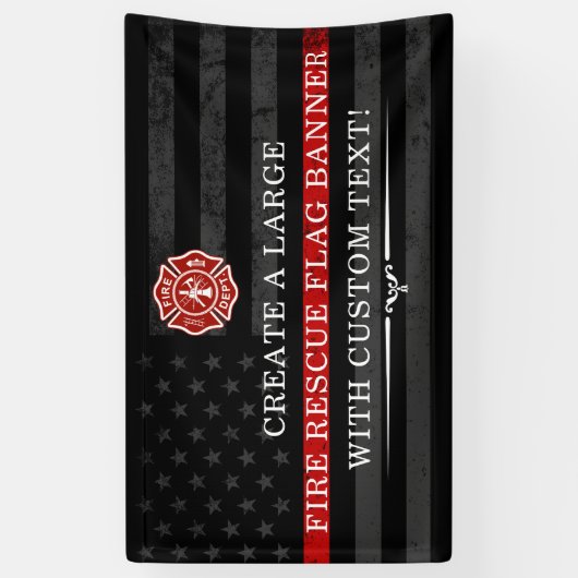 火の救助のテーマの米国旗の暗闇の背景幕 横断幕 (縦)