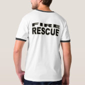 火の救助のTシャツ Tシャツ (裏面フル)