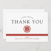 火の救助アカデミーのカスタム サンキューカード (正面/裏面)