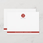 火の救助|のマルタ十字 ノートカード (正面/裏面)