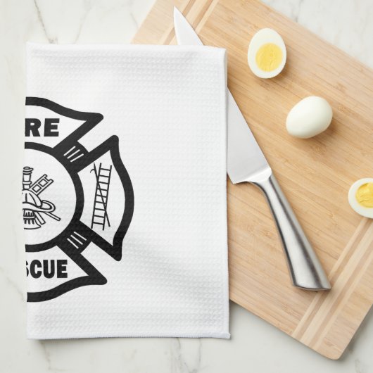 火の救助 キッチンタオル (四つ折り)
