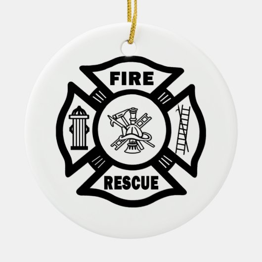 火の救助 セラミックオーナメント (正面)