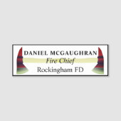 火の斧の消防士 名札 (正面)