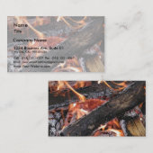 火の木製の炎燃焼 名刺 (正面/裏面)