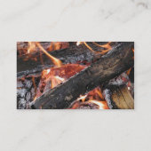 火の木製の炎燃焼 名刺 (裏面)