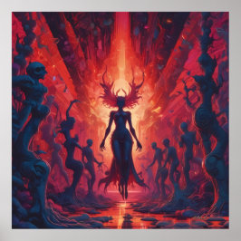 火の湖でヘラシウスのレイブ – Ken Gage ポスター