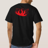 火の漢字デザイン Tシャツ (裏面)