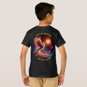 火の火を火のようにフェニックスの子供のように上昇 Tシャツ (裏面フル)