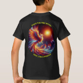火の火を火のようにフェニックスの子供のように上昇 Tシャツ (裏面)