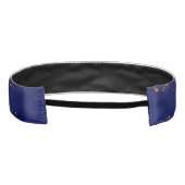 火の火花あなたの写真をオーバーレイ焚き火の灰ブルー アスレチックヘッドバンド (裏面)