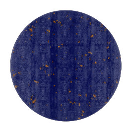 火の火花あなたの写真をオーバーレイ焚き火の灰ブルー カッティングボード