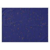 火の火花あなたの写真をオーバーレイ焚き火の灰ブルー テーブルクロス (正面(横))