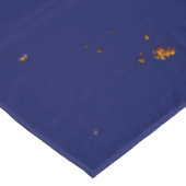 火の火花あなたの写真をオーバーレイ焚き火の灰ブルー テーブルクロス (アングル)