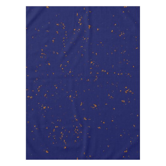 火の火花あなたの写真をオーバーレイ焚き火の灰ブルー テーブルクロス (正面)