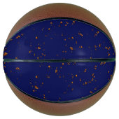 火の火花あなたの写真をオーバーレイ焚き火の灰ブルー バスケットボール (正面)