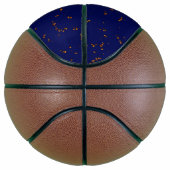 火の火花あなたの写真をオーバーレイ焚き火の灰ブルー バスケットボール (右)