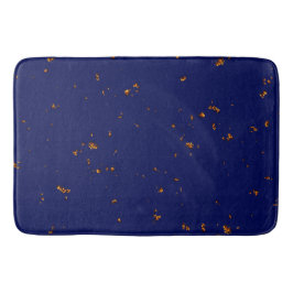 火の火花あなたの写真をオーバーレイ焚き火の灰ブルー バスマット