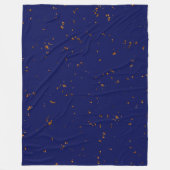 火の火花あなたの写真をオーバーレイ焚き火の灰ブルー フリースブランケット (正面)