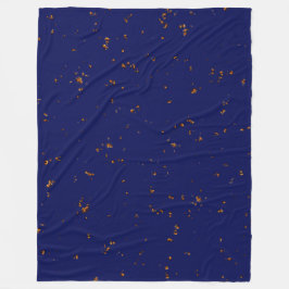 火の火花あなたの写真をオーバーレイ焚き火の灰ブルー フリースブランケット