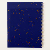 火の火花あなたの写真をオーバーレイ焚き火の灰ブルー プランナー手帳 (裏面)