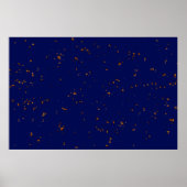 火の火花あなたの写真をオーバーレイ焚き火の灰ブルー ポスター (正面)