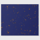 火の火花あなたの写真をオーバーレイ焚き火の灰ブルー ラッピングペーパー (フラット)