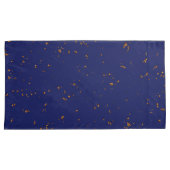 火の火花あなたの写真をオーバーレイ焚き火の灰ブルー 枕カバー (正面右)