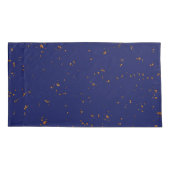 火の火花あなたの写真をオーバーレイ焚き火の灰ブルー 枕カバー (裏面-左)