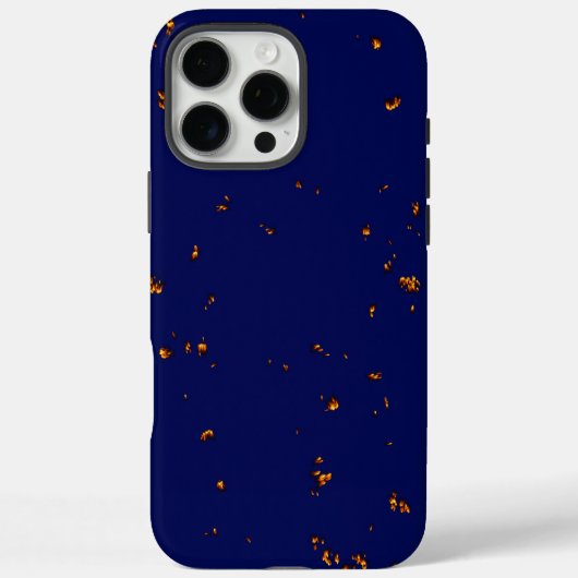 火の火花あなたの写真をオーバーレイ焚き火の灰ブルー Case-Mate iPhoneケース (裏面)