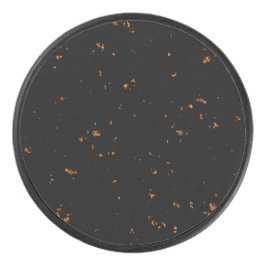 火の火花あなたの写真をオーバーレイ燃えている灰の黒 アイスホッケーパック