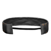 火の火花あなたの写真をオーバーレイ燃えている灰の黒 アスレチックヘッドバンド (裏面)