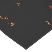 火の火花あなたの写真をオーバーレイ燃えている灰の黒 ショートテーブルランナー (コーナー)