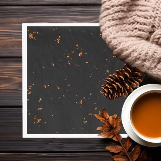 火の火花あなたの写真をオーバーレイ燃えている灰の黒 スタンダードランチョンナプキン