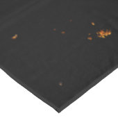 火の火花あなたの写真をオーバーレイ燃えている灰の黒 テーブルクロス (アングル)