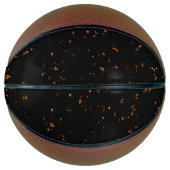 火の火花あなたの写真をオーバーレイ燃えている灰の黒 バスケットボール (正面)