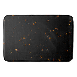 火の火花あなたの写真をオーバーレイ燃えている灰の黒 バスマット