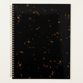 火の火花あなたの写真をオーバーレイ燃えている灰の黒 プランナー手帳