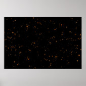 火の火花あなたの写真をオーバーレイ燃えている灰の黒 ポスター (正面)