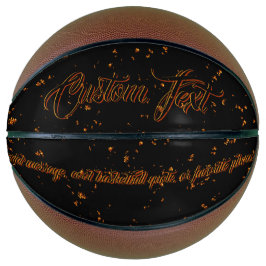 火の火花オーバーレイ名引用文燃える灰ブラック バスケットボール