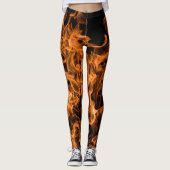 火の炎の抽象的で粋なモダン レギンス (正面)
