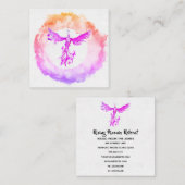 *~*火の炎の火の炎のフグラデーションェニックスリングや輪 スクエア名刺 (正面/裏面)