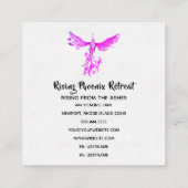 *~*火の炎の火の炎のフグラデーションェニックスリングや輪 スクエア名刺 (裏面)